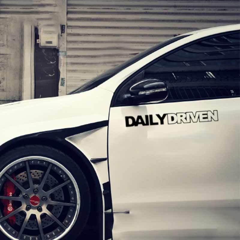 Daily Driven Letters Sticker Unique Reflective Funny Car Decals