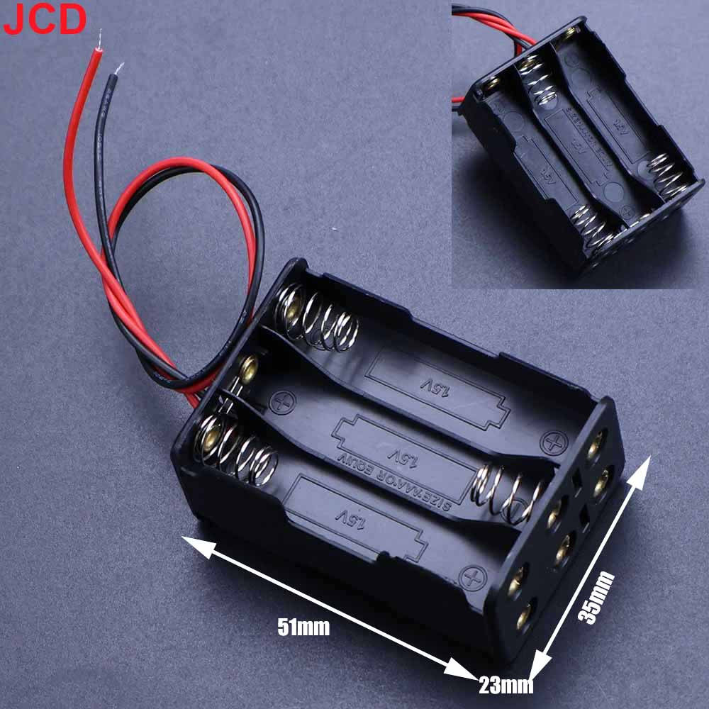 JCD 1pc AAA No.7 Battery Storage Box Enclosure Bracket Leads With 7x1/2/3/4/6/8Slot Battery Box Standard Battery Charging Cradle