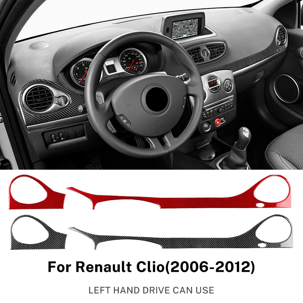 Adesivo Interno Stile Fibra di Carbonio per Renault Clio 3 2006 2007 2008 2009 2010 2011 2012 Pannello Interno