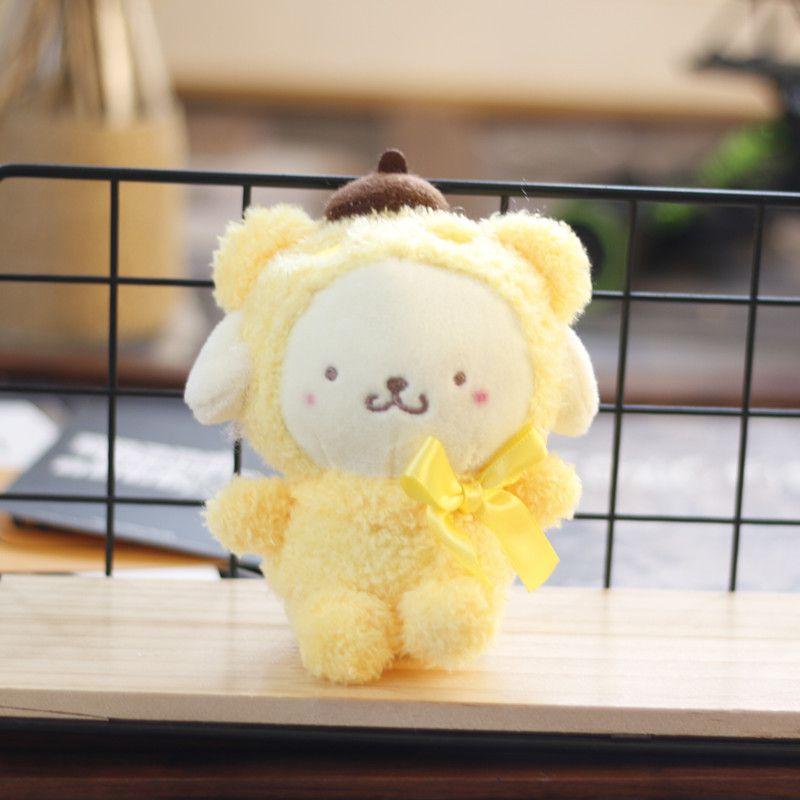 Плюшевая брелок-игрушка Sanrio Мягкая и милая Дизайн Kuromi Для фанатов аниме Pom Pom Purin