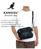 KANGOL Square Shoulder Bag, Crossbody Bag, KGSA-BG00261 (BLACKWHITE)