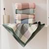 Japanese Minimalist Plaid Gauze Towels, Home Fabric Towels, Couples' Facial Towels, Adult Facial Towels, Bath Towels