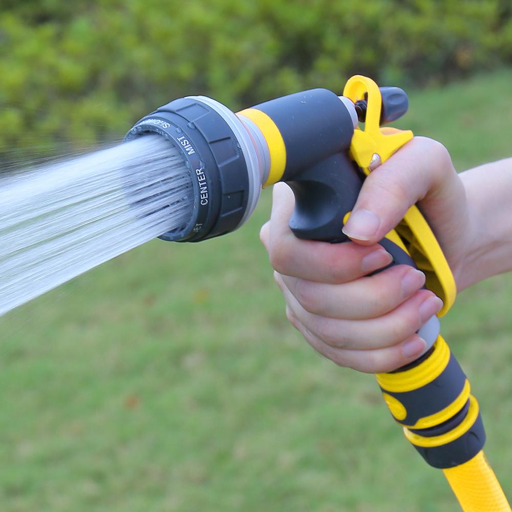 Hand-Held Garden Spray Nozzle Multi-Function Water Pipe Nozzle High Pressure Watering Irrigation Sprayer Adjustable for Car Wash