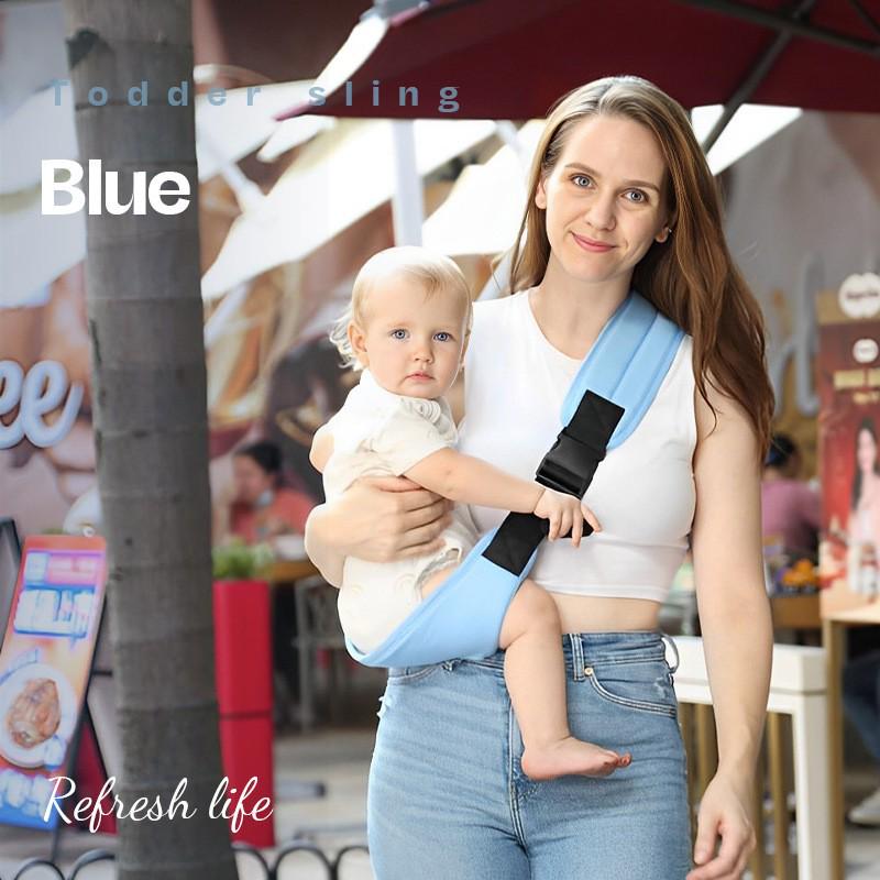 

Многофункциональный рюкзак-кенгуру с поясным сиденьем - Легкий, с возможностью ношения лицом вперед, всесезонное сиденье для ребенка с местом для хранения небесно-голубой