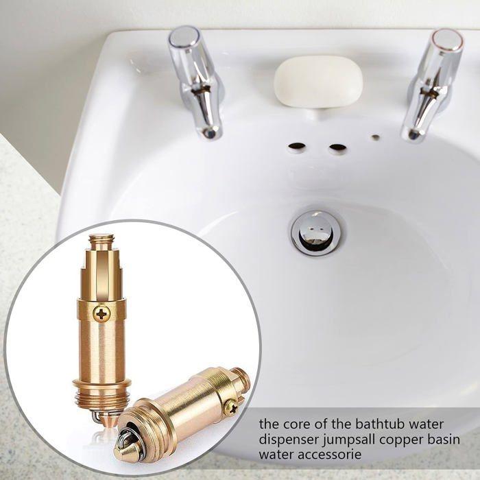Bouchon pop-up - AIMOONSA - Lot de 2 - Laiton - Clic-clac à ressort - Anti-corrosion