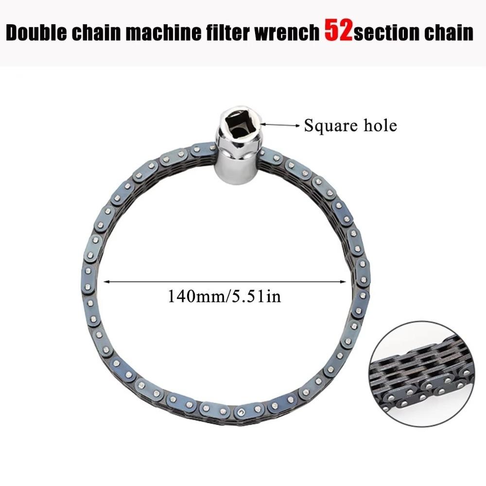 14cm Length Chain Type Wrench Double Chain Oil Filter Remover For Auto Car Repair