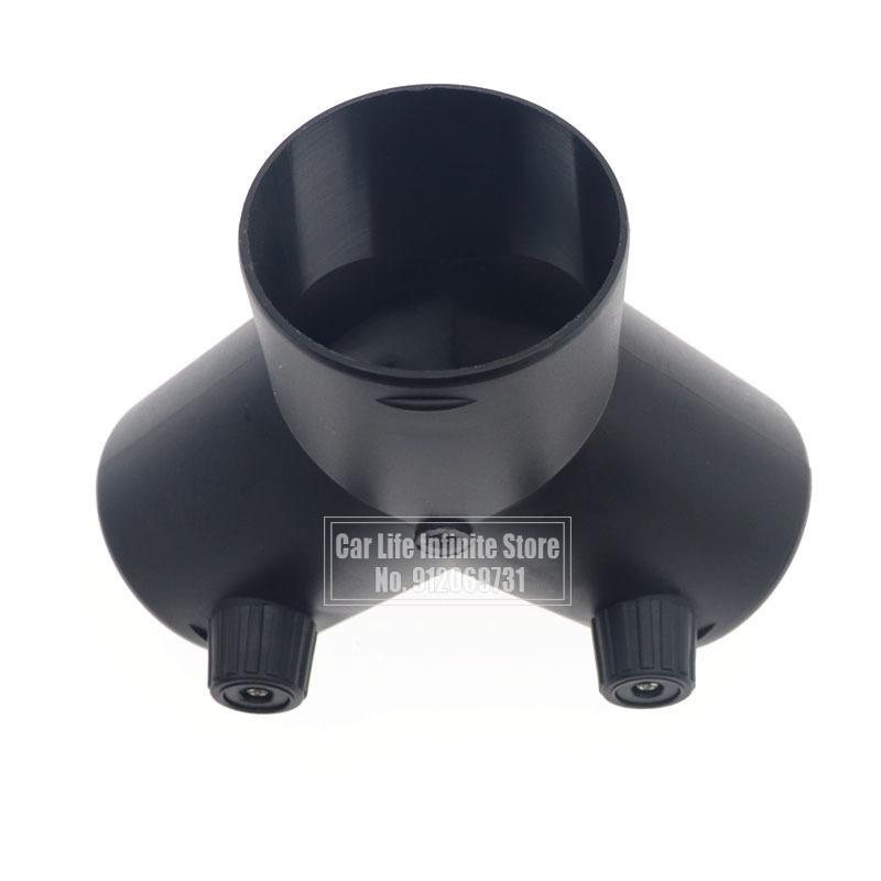 60mm Y Branch Car Heater Air Vent Ducting Heater Exhaust Connector w/Regulating Valve Flap For Webasto Diesel Parking Heater