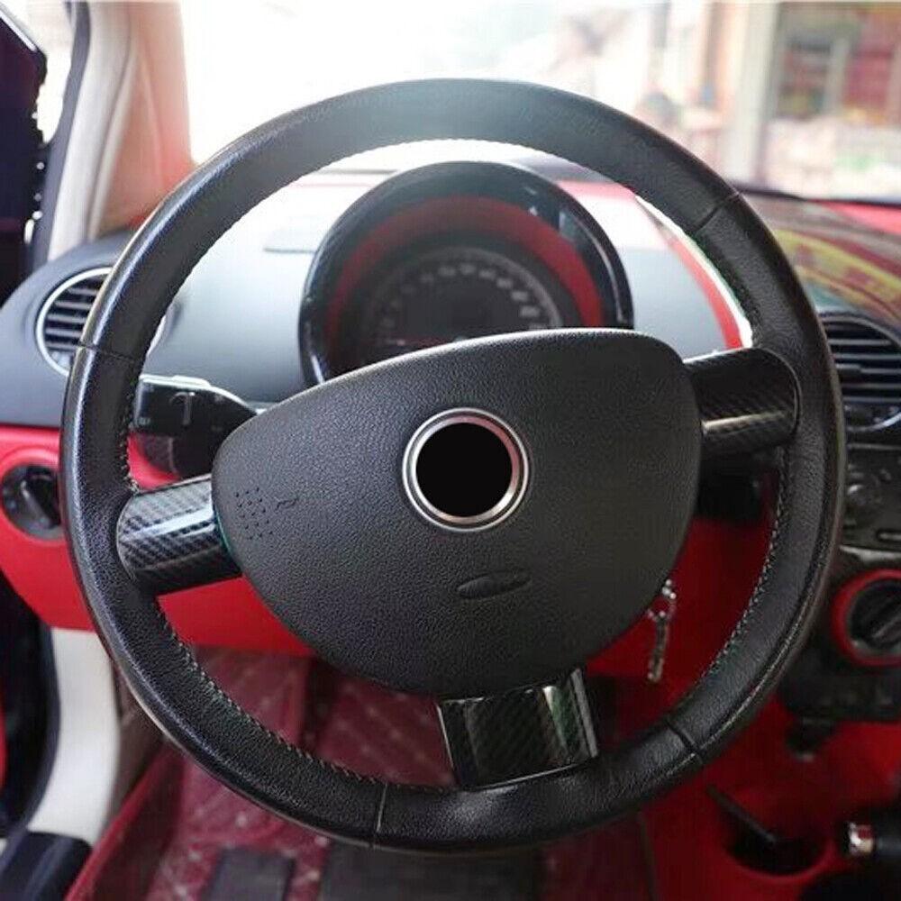 3x Carbon Fiber  Steering Wheel Cover  TRIM for VW Volkswagen Beetle 2003-2010