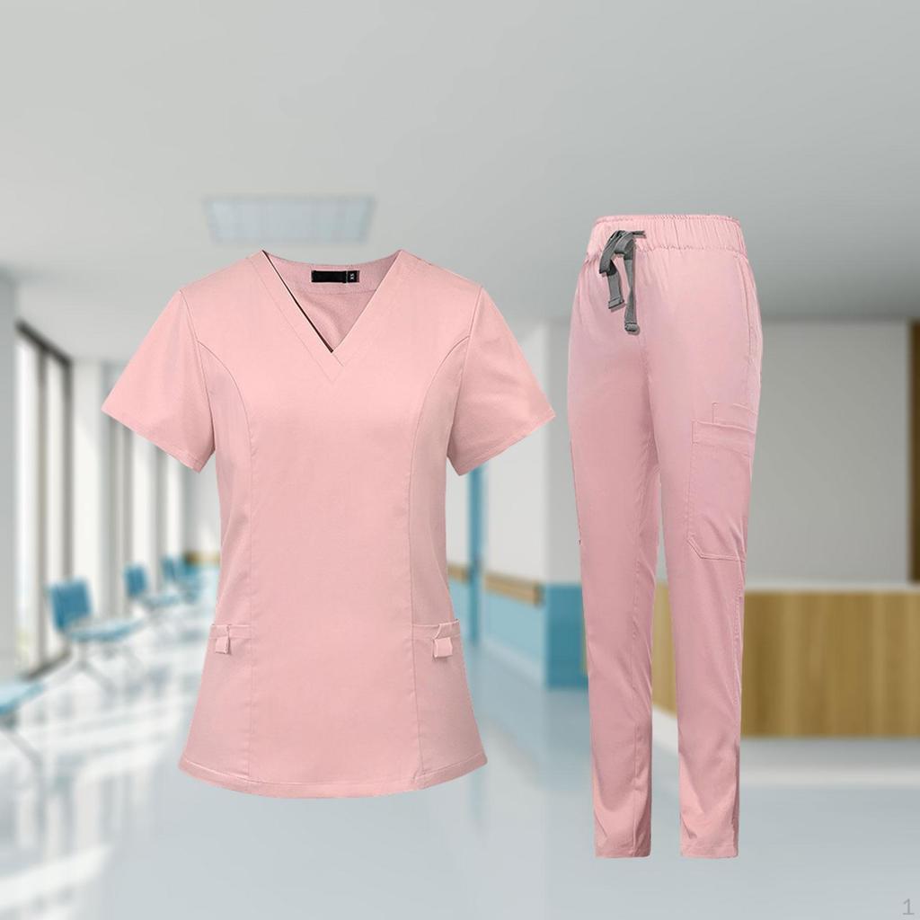 Nursing Uniforms Scrub Set Nurse Workwear Top Pants Female Work Clothing suits
