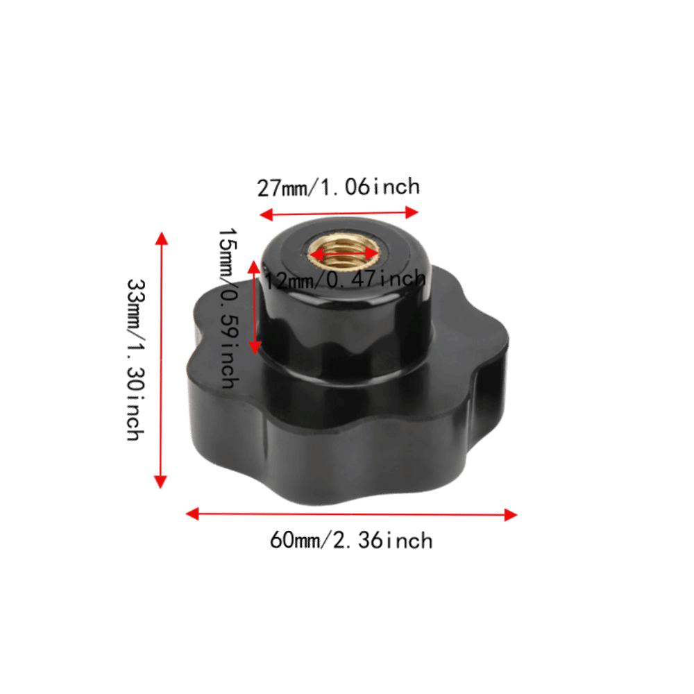 2pcs Industrial Clamping Knob Practical Threaded Hand Knobs Female Thread Knob Replacement Handle
