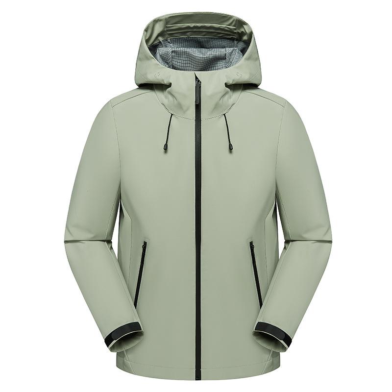 2025 Model Windproof Waterproof Single-Layer Softshell Jacket for Couples, with 2-Way Zipper