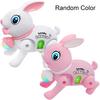 2023 Rabbit Toy Music Lovely Luminescent with Traction Rope Attract Attention Entertainment Learning Crawling Cartoon Electronic Walking Rabbit Toy