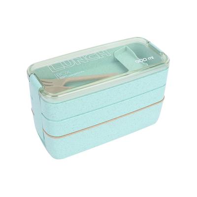 900ml Microwave Lunch Box Wheat Straw Dinnerware Food Storage Container Children Kids School Office