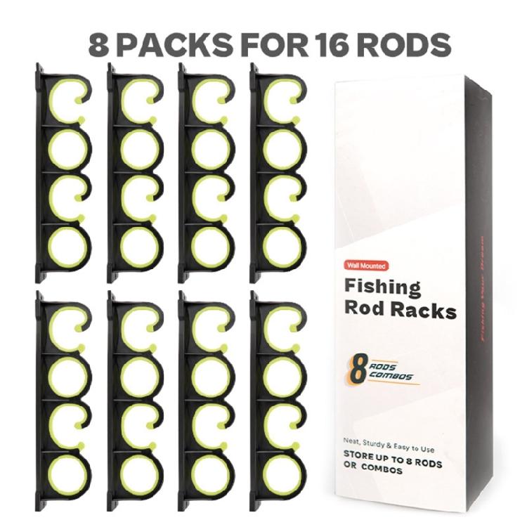 Fishing Rod Hanger Storage Organizers Display Stand Fishing Rod Rack Holder Holds To 8 Fishing Rod for Garage Basement