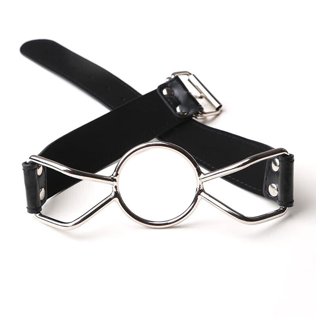 SM náhubek BDSM zátka do úst roztahovák Sexuální hračka Set Pro ženy Otrokyně Trénink orálního sexu Kovový kroužek Náhubek Flirtování Otevřená ústa Postroj