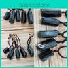 Handcrafted Raw Black Tourmaline Schorl Crystal Necklace With Adjustable Length And Unique Design