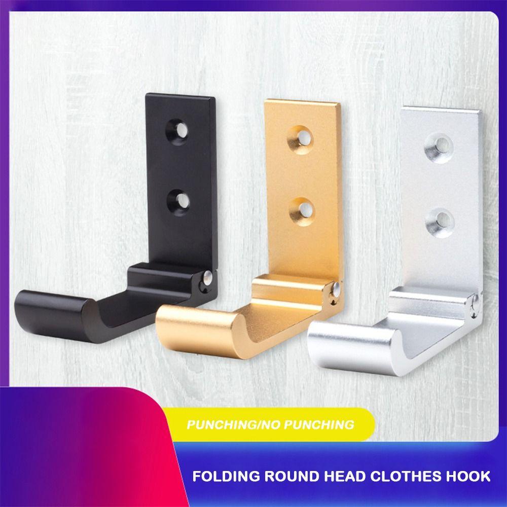 Rust-Resistant Concealed Robe Hook Heavy-Duty Wall Mounted Hook Folding Coat Hook  Bathroom