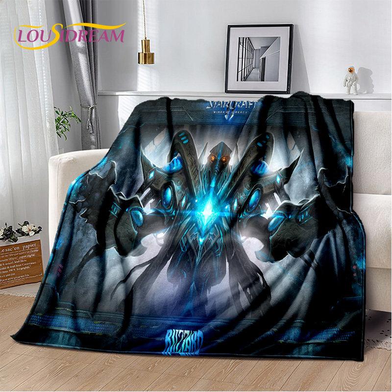 3D HD StarCraft Game Gamer Soft Plush Blanket,Flannel Blanket Throw Blanket for Living Room Bedroom Bed Sofa Picnic Cover Kids