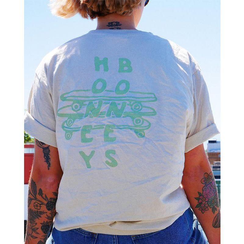 American Street Retro Sports Style Short sleeve Skateboard Niche round Neck Cotton Sports Leisure Shoulder Short sleeve T-shirt Women