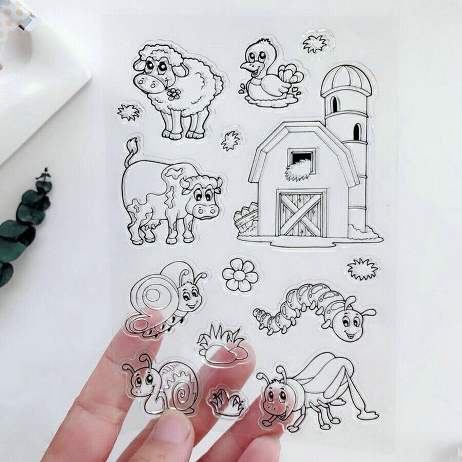 Car Travel Transparent Silicone Clear Stamps for Seal DIY Scrapbooking Album Paper Card Mountain Animal Dog