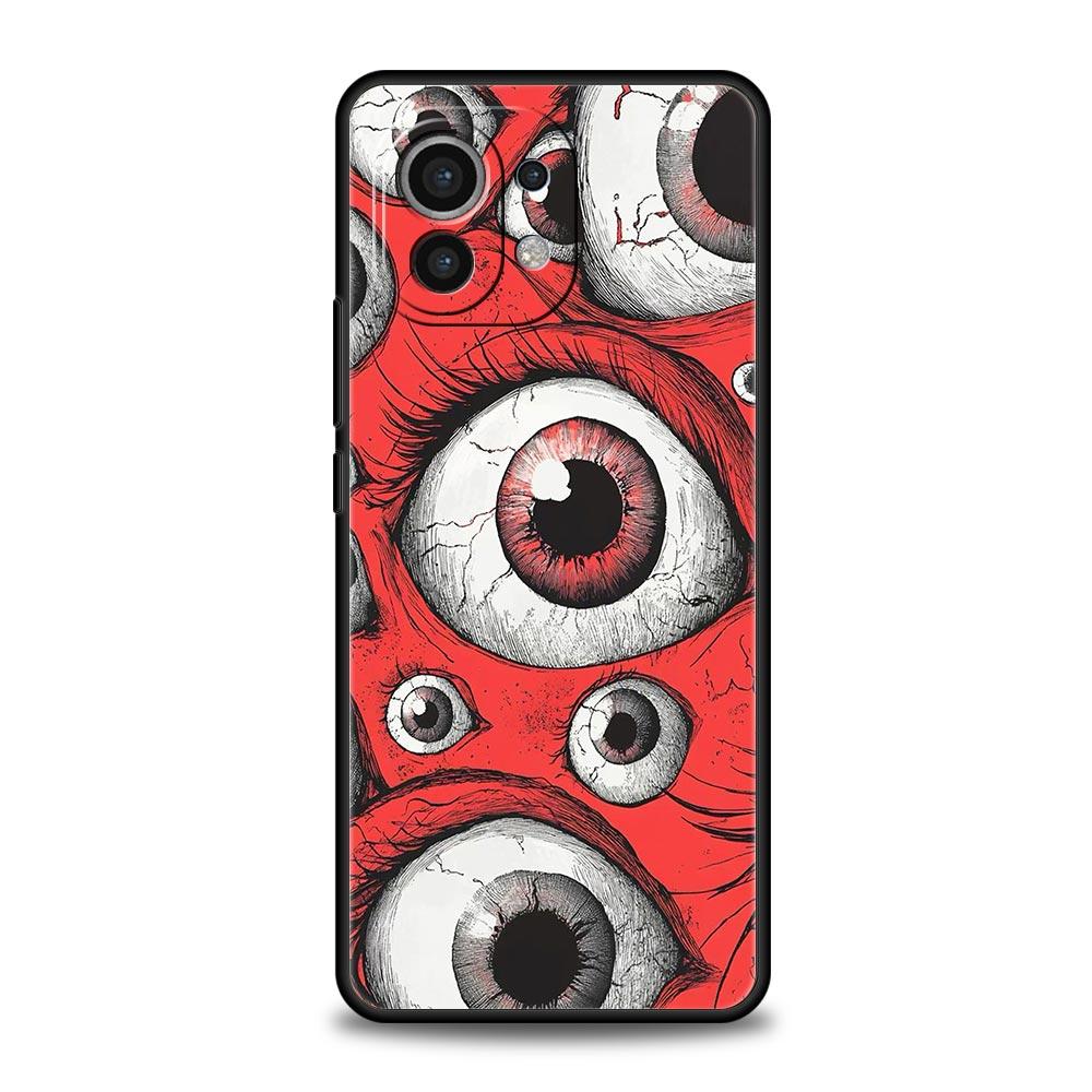 Spooky Scary Red Eye Phone Case Cover for Xiaomi Mi 17 Pro Max 15 14 13 12 11 Ultra 15T 14T 13T 12T 11T Pro Lite Soft TPU Shell