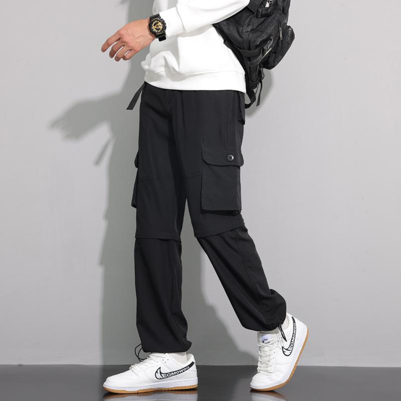 Overalls Men's Straight Quick-drying Large-size Men's Pants Loose Summer Thin Removable Summer Outdoor Charging Pants