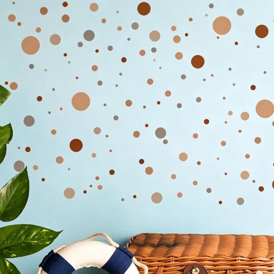 3 Pcs Bohemian Painted Dots Wall Stickers, Artistic Kids Room Decor with Self-Adhesive Removable PVC, Waterproof Peel and Stick Art