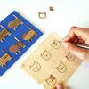 KINOWA "Christmas Cat" Woodcut Original Handmade Kit Cat Made in Japan