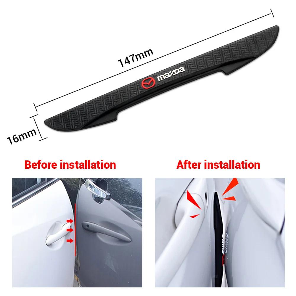 2025 Hot 4PC Car Door Anti-collision Strip Bumper Protection Sticker Rear View Mirror Anti-scratch Parts For Mazda 3 6 7 MS Demi