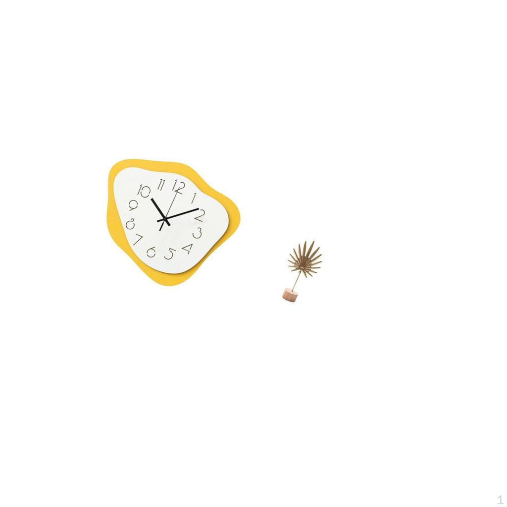 Modern Acrylic Wall Clock with Sculpture Design Silent Timepiece for Office Kitchen Farmhouse And