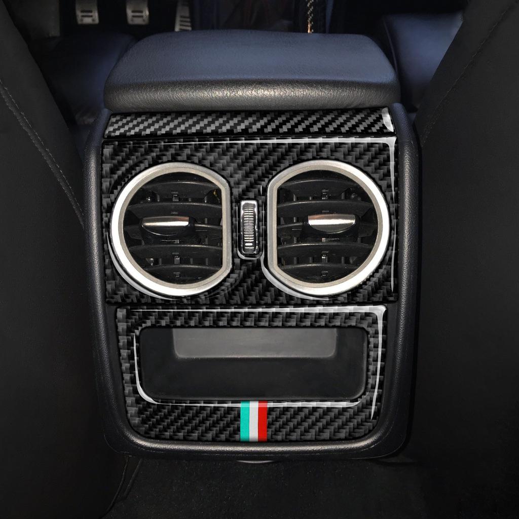 Wylot powietrza z tyłu samochodu Wykończenie odpowietrznika AC Wykończenie naklejki z włókna węglowego Wykończenie dla Alfa Romeo 159 Akcesoria 2004