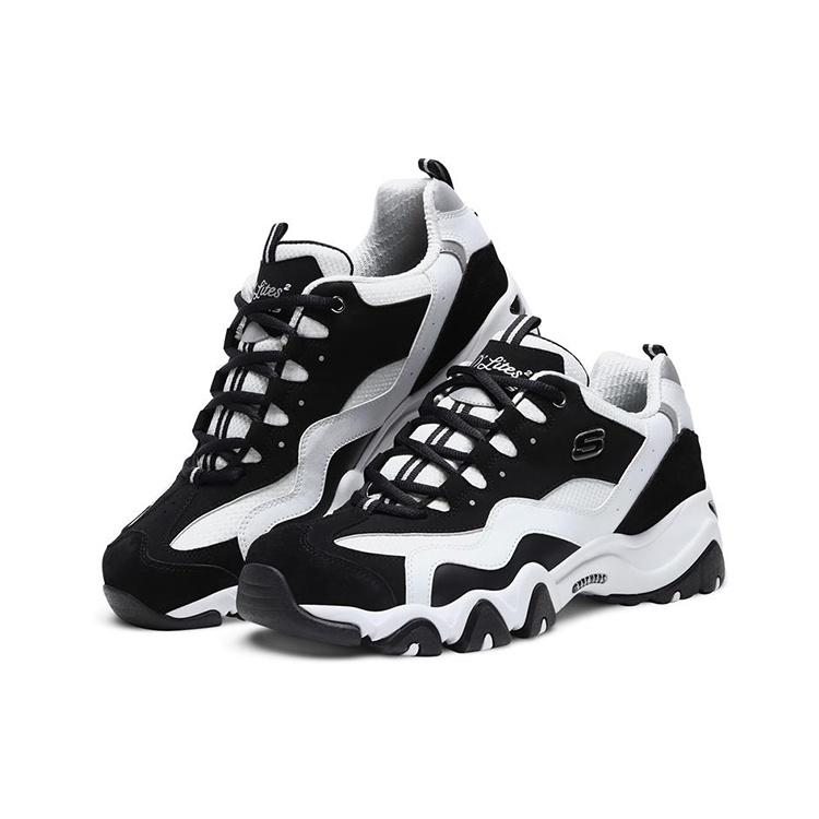 Skechers D'Lites 2.0 Low Sports Shoes Black/White Men's 666049-BKW