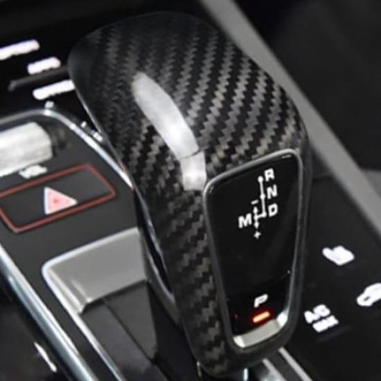 Carbon Fiber ABS Gear Shift Knob Head Cover Trim For Porsche Cayenne 2018-