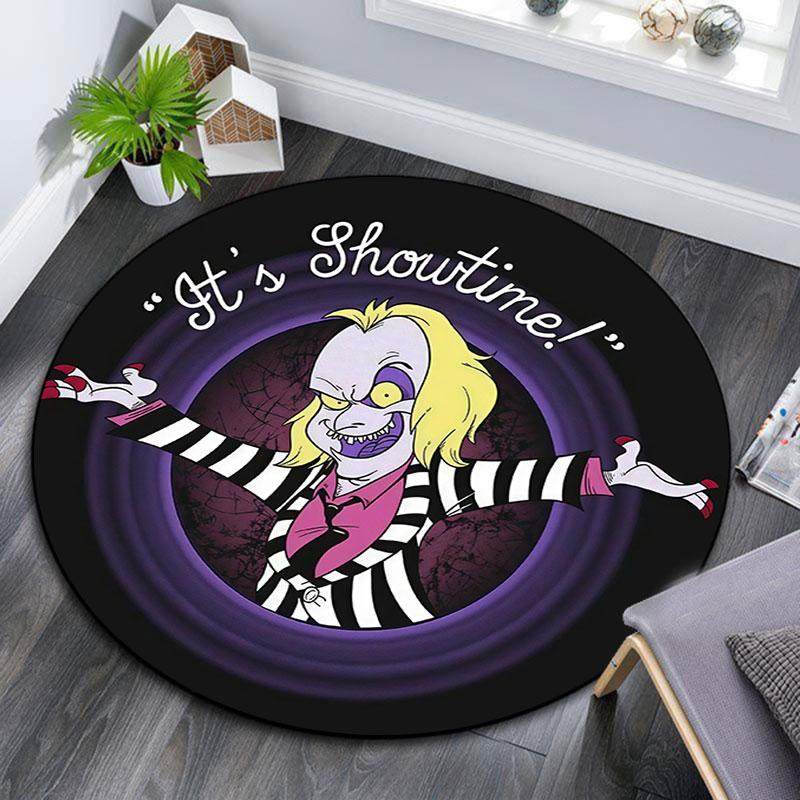 Beetlejuice,Round Area Rug,Carpet Rug for Living Room Bedroom Sofa Playroom Decor,Non-slip Floor Mat