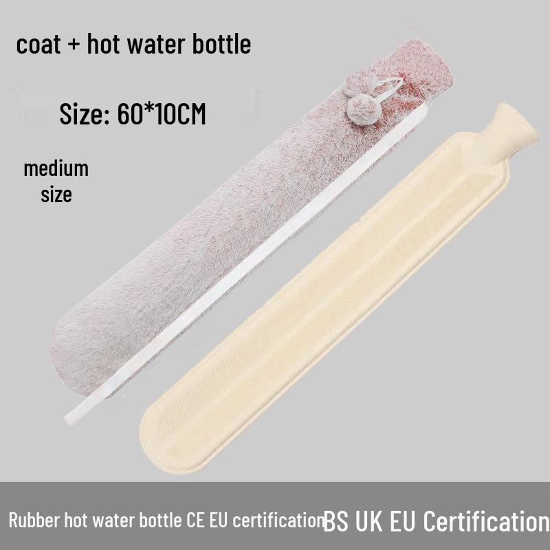 Explosion-Proof Hot Water Bottle: Rubber Design for Stomach and Feet, Long-Lasting Warmth