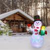 5FT jule gummibåt Snømannformet LED roterende fargede lys Blow Up Xmas oppblåsbare rekvisitter