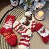 Christmas Tree Christmas Thick Thermal Socks Snowman Sleeping Slipper Socks  Winter