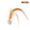 3Pcs Cat Feather Ball Toys Indoor Cats Bouncy Balls Toys Mini Basketball Football Baseball Cats Toys Pet Interactive Toys