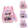 Adorable Cartoon Themed Children's Backpack For Kindergarten And First Grade Boys Girls In Purple And Pink Color Options