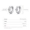 Round Moissanite Ear Buckles Lab Diamond 925 Sterling Silver Engagement & Wedding Hoop Earrings for Women Fine Jewelry Gifts