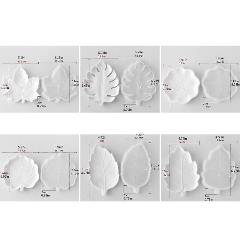 Flexible Food Grade Silicone Leaf Shaped Mould For Crystals Epoxy Art Projects