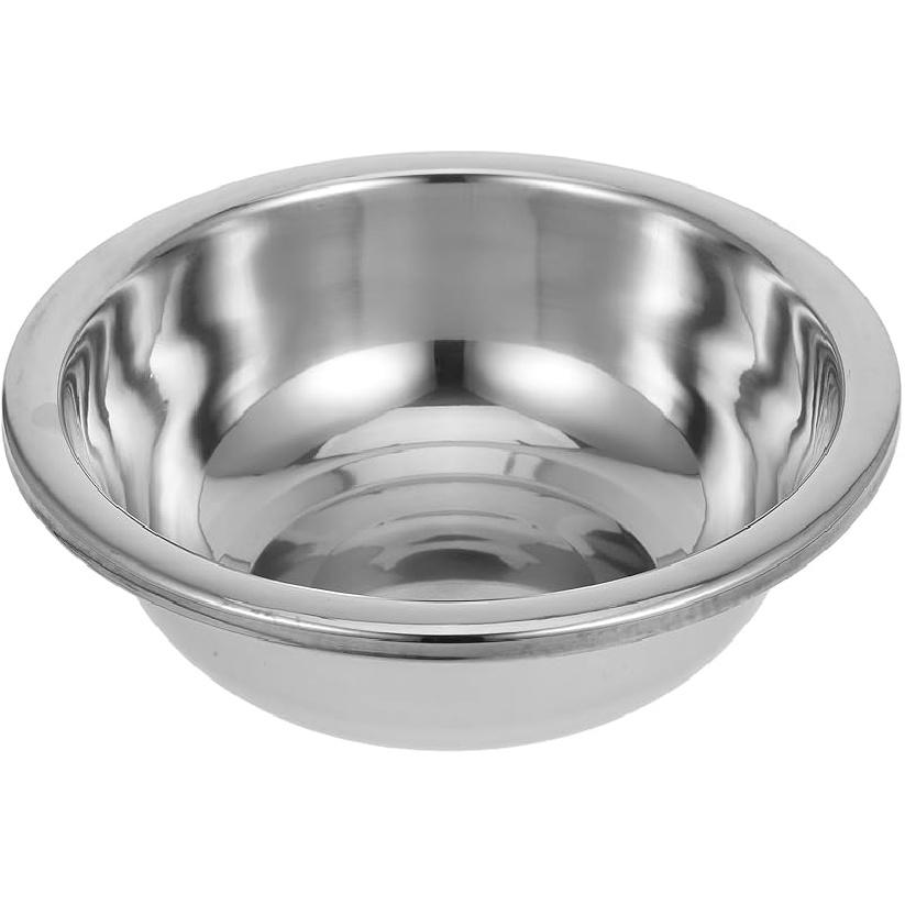 

PRETYZOOM Thickened 304 Stainless Steel Basin for Kitchen, Multi-Functional 11.02 Inch Mixing Bowl for Vegetable Washing, Dough Kneading, and Salad 30.00X30.00X10.00CM