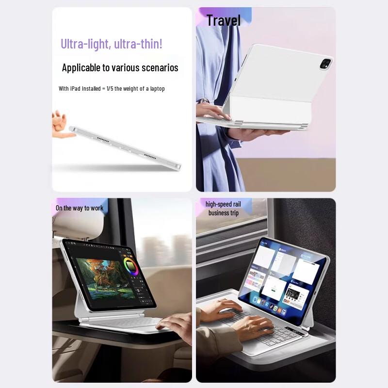 OLOEY iPad Pro 11 Magnetic Floating Backlit Keyboard