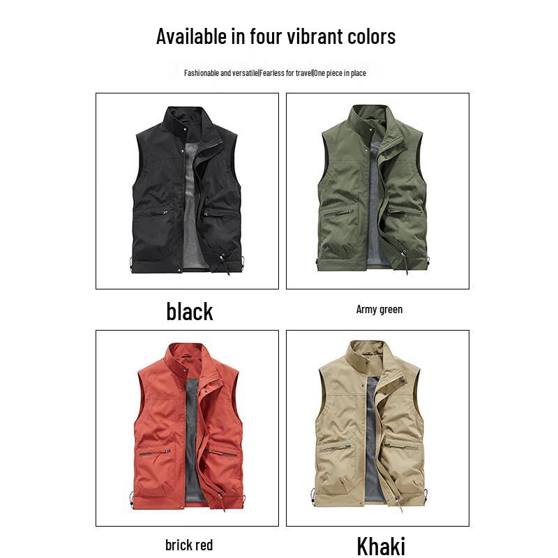 Romon Men's Multi-Pocket Outdoor Vest
