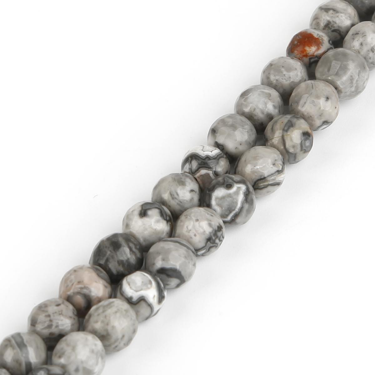 

4-10 мм/38-93 шт. Натуральные круглые граненые каменные бусины с картой для самостоятельного изготовления ювелирных изделий 6mm 62pcs