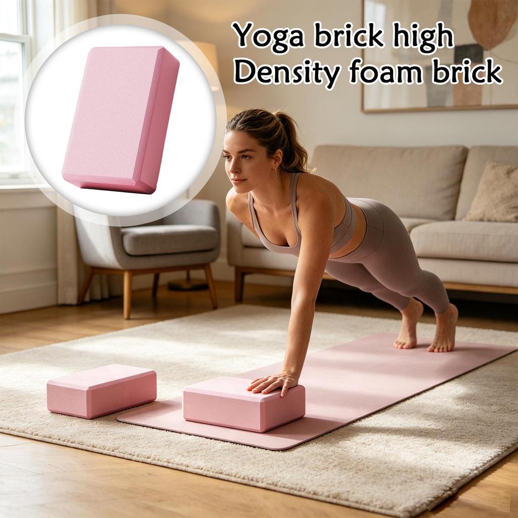 Yoga Block High Density Foam for Stretching, Pilates, Meditation and Workout