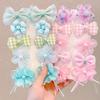 10Pcs/Set Baby Girls Hairpins Cute Flower Bow Lace Infant Toddler Barrettes Hair Clips Kids Hair Accessories