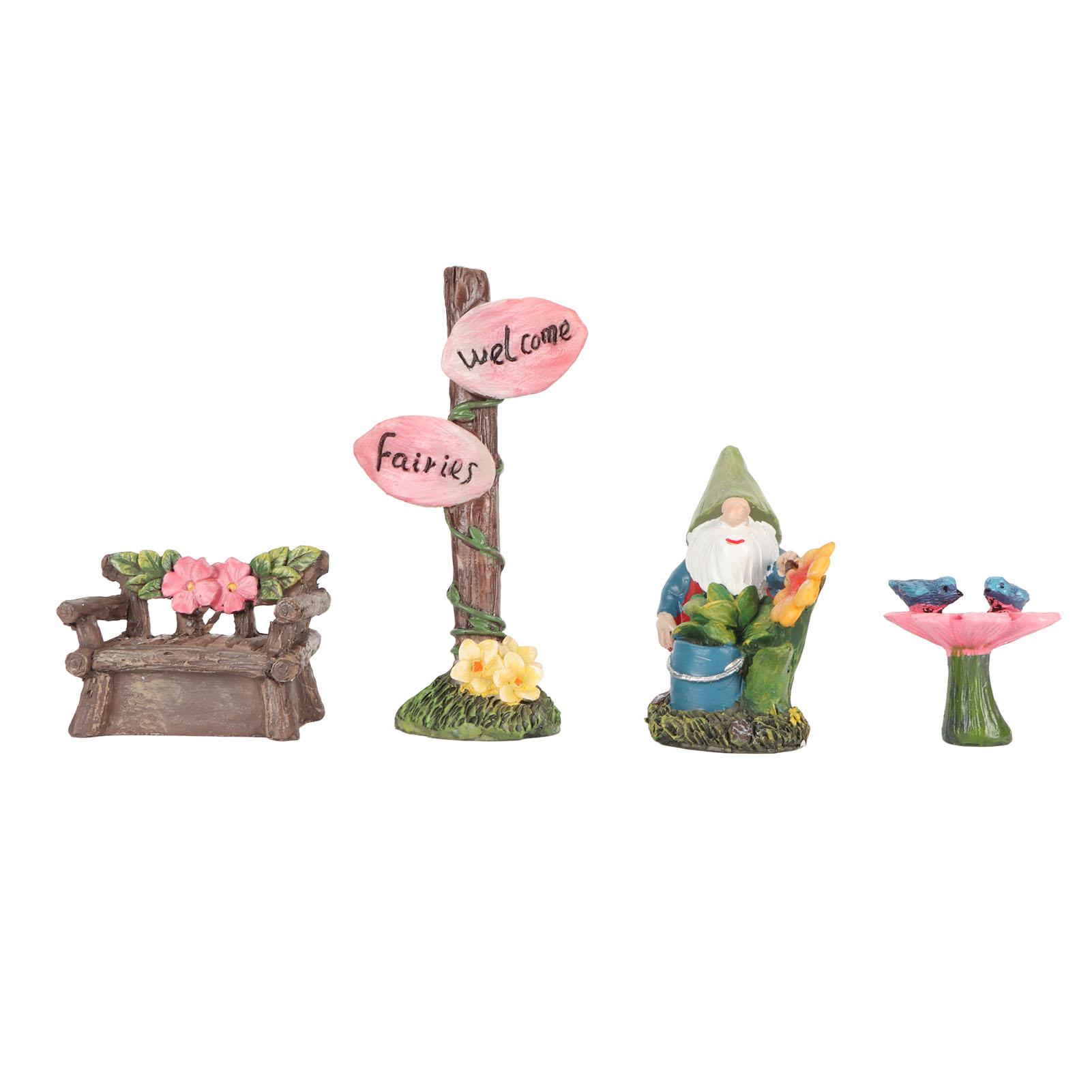 

Аксессуары для сказочного сада Водонепроницаемая смола Расписанная вручную Детализированная текстура Набор для сказочного сада для украшения миниатюрного домика