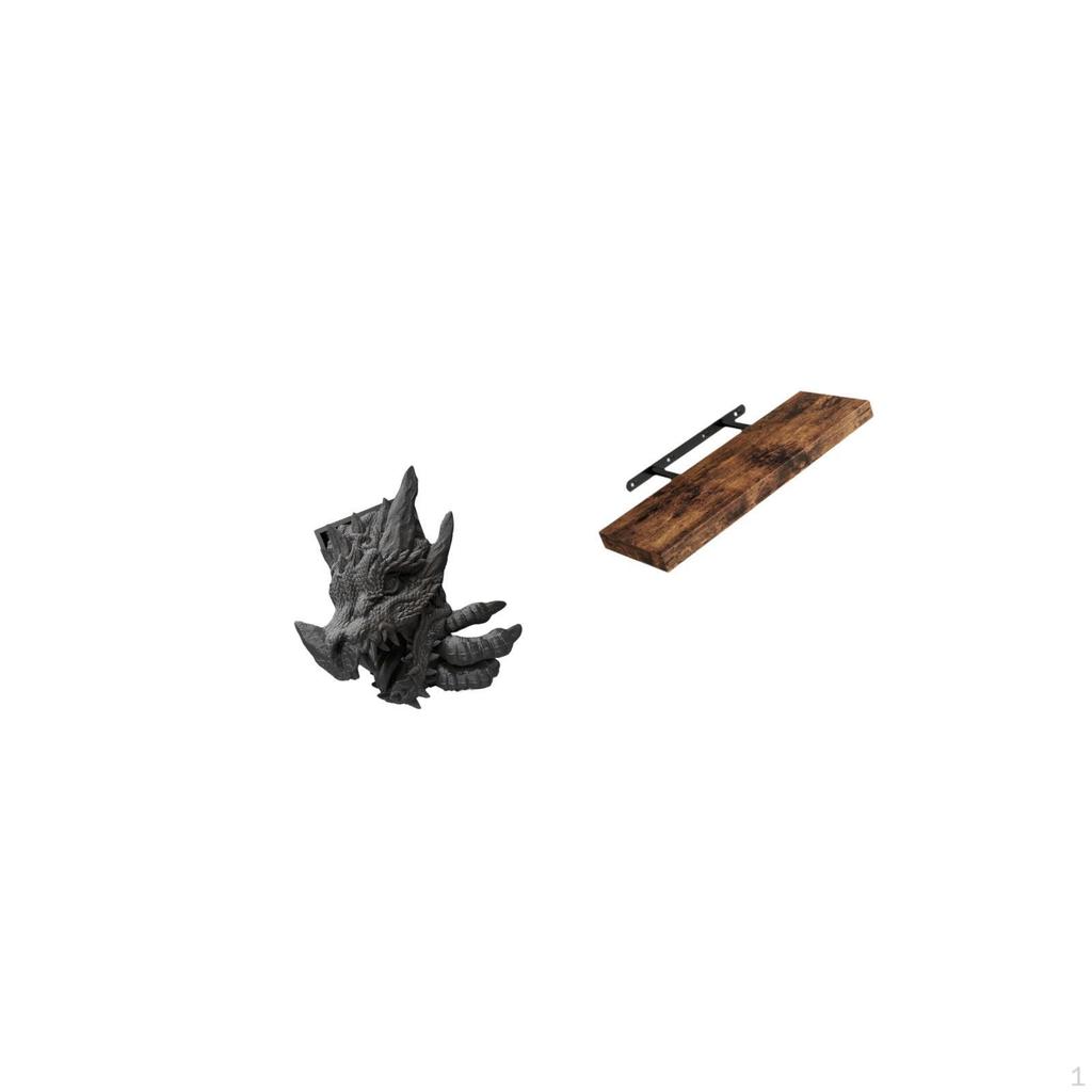 Rustic Bookend Shelf Support Decorative Holder for Living Room Bedroom Nursery Bathroom Space Saving