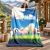 Dandys world Kişiye Özel İsimli Flanel Battaniye Kişiselleştirilmiş Yumuşak Sıcak Peluş Atkı Battaniye Aile Arkadaşlara Özel Hediye